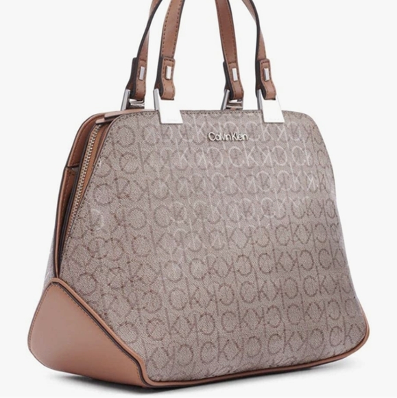 Calvin Klein Charlie Signature Zip-Top Satchel - Picture 7 of 7